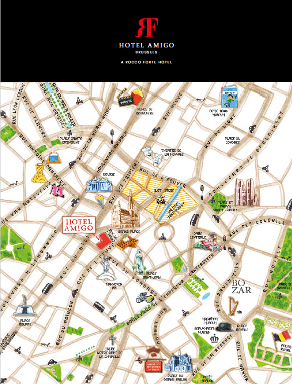 Hotel Amigo, brussels map